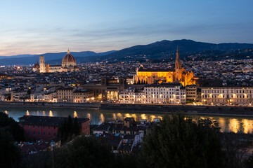 Fototapeta premium Imagem de Florença, na perspectiva da Praça Michelangelo