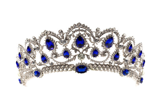 Beautiful Blue Stone Tiara/Crown for Royalty, Weddings, and Proms