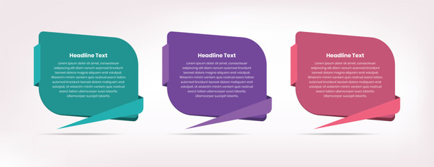 Abstract message or dialog box for infographic text presentation