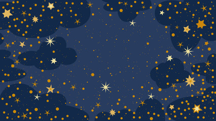 Stars and sky hand drawn background vector