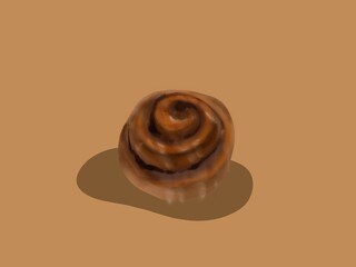 Cinnamon Roll Illustration 