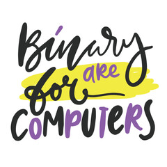 non binary poster. hand lettering illustrtion
