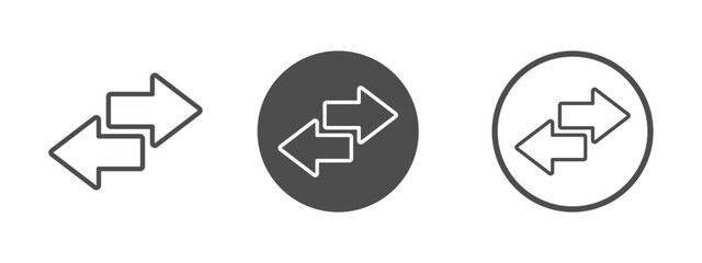  Arrows data transfer flat vector icons set