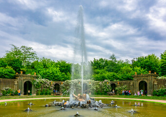 Enkelados fountain in Versailles gardens, France