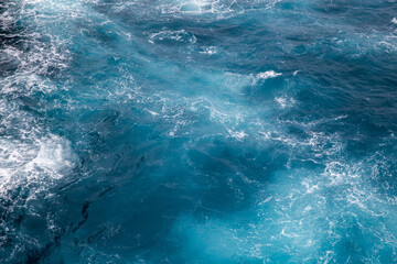 Fototapeta na wymiar surface of deep blue ocean 