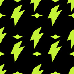 Rave psychedelic seamless pattern. Trippy background with surreal element. 90s style pattern with geometric pattern