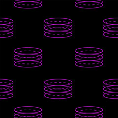 Rave psychedelic seamless pattern. Trippy background with surreal element. 90s style pattern with geometric pattern