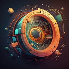 Naklejka premium Hadron Collider . 