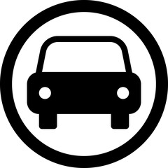 No traffic sign icon, Traffic sign vector illustration