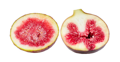 half figs isolated on transparent png