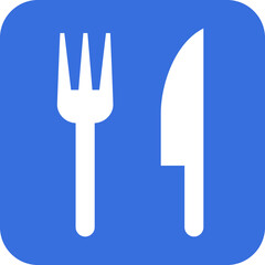 Fototapeta premium Restaurant sign icon, Traffic sign vector illustration