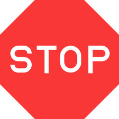 Stop sign icon, Traffic sign vector illustration