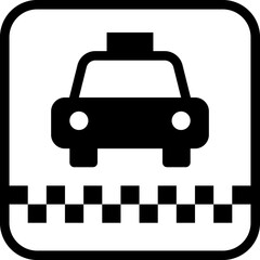 Taxi sign icon, Traffic sign vector illustration