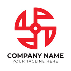 Professional minimalist abstract business logo design template for your company