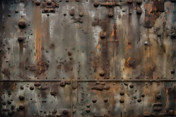 A close up of a metal wall Generative AI