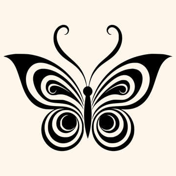 recommend clip art: Butterfly vector for logo or icon,clip art, drawing Elegant minimalist style,abstract style Illustration