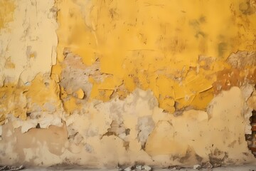 A yellow and white wall Generative AI