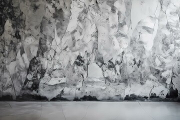 A wall covered in snow Generative AI