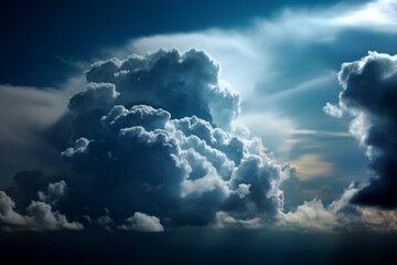 Naklejka na ściany i meble blue sky with clouds. generative ai 