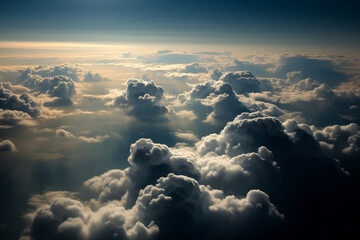 Fototapeta na wymiar blue sky with clouds. generative ai 