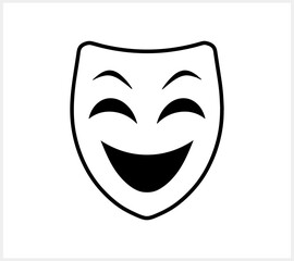 Theatre mask clipart Sketch  vector stock illustration EPS 10