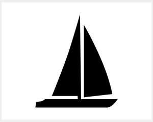 Stencil yacht clipart. Sea icon. Vector stock illustration. EPS 10
