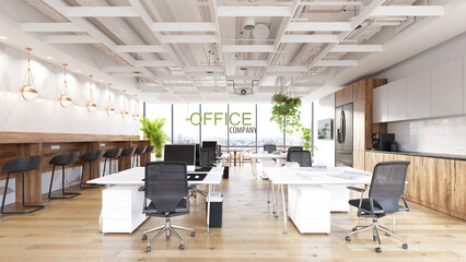 Office interior in loft style.