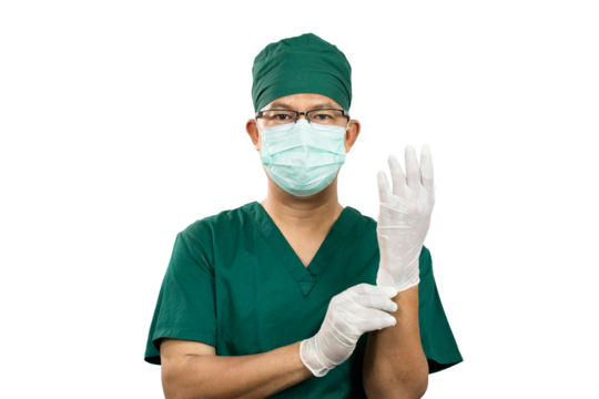 healthcare, profession and medicine concept - happy smiling doctor or male nurse in uniform - Powered by Adobe