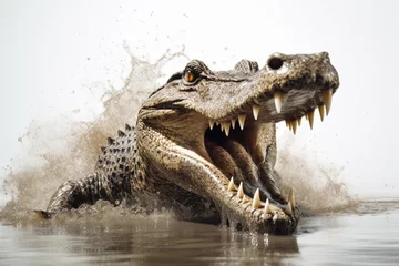Fototapeten crocodile in the water © ding