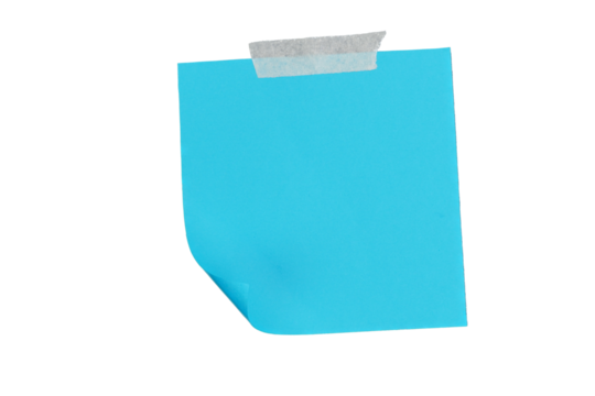 Blue Sticky Note Transparent