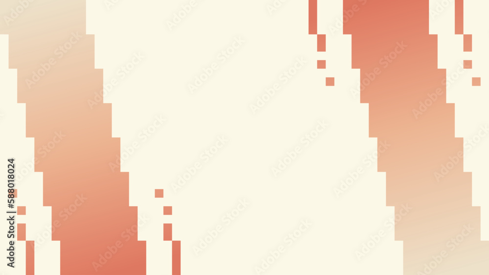 Poster white background with abstract pixelated diagonal lines illustration