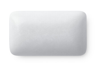 Single chewing or bubble gum isolated on transparent background