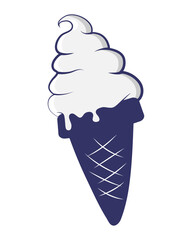 ice cream cone. Ice cream with different flavors. vector illustration	