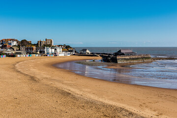 Broadstairs beach in Kent, England on a lovely spring sunny day