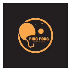 simple table tennis logo, ping pong creative logo template. sports games, clubs, tournaments and championships. vector