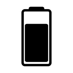 Battery icon isolate on transparent background.
