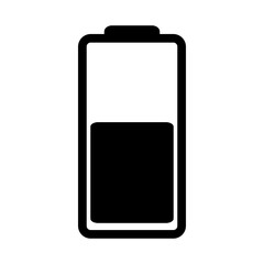 Battery icon isolate on transparent background.