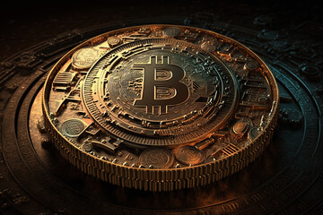 Cryptocurrency bitcoin the future coin. Generative AI