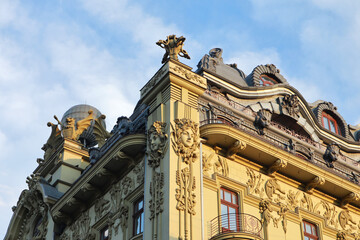 Fototapeta na wymiar Vintage building of the trading house in Odessa, Ukraine