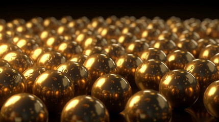 golden lottery balls background Generated AI
