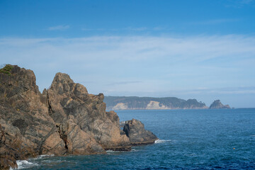 久慈港付近の海岸から対岸を臨む(11月)