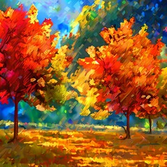Autumn Foliage - Fall Trees and Leaves Painting