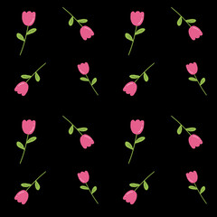 seamless pattern with tulips