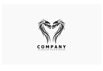 dragon art vector concept creative company logo