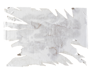 Torn white poster paper