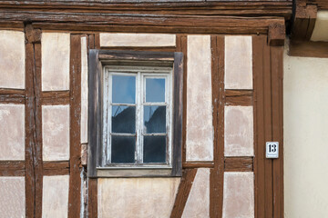 Fenster, altes Fachwerkhaus