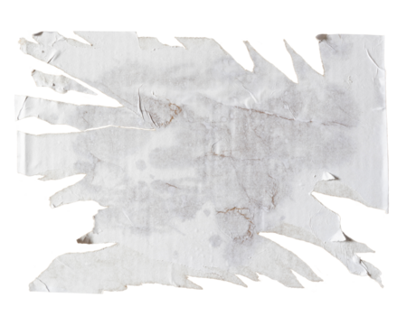 Torn white poster paper