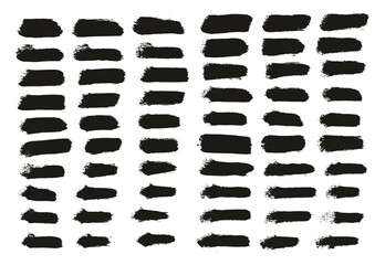 Round Sponge Thin Artist Brush Straight Lines High Detail Abstract Vector Background Set 