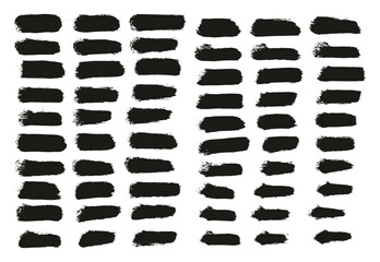 Round Sponge Thin Artist Brush Straight Lines High Detail Abstract Vector Background Set 