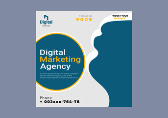 Obraz premium creative marketing agency corporate business square social media post banner